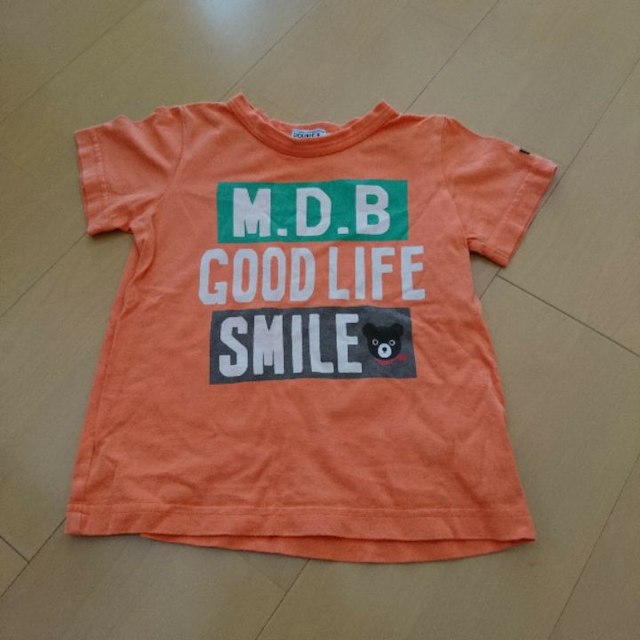 mikihouse(ミキハウス)の(今月末)で処分ミキハウスダブルBオレンジTシャツ  size100 キッズ/ベビー/マタニティのキッズ服男の子用(90cm~)(その他)の商品写真