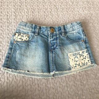 ザラキッズ(ZARA KIDS)のぷんぷ様専用 ZARA デニムスカート 12-18M(スカート)