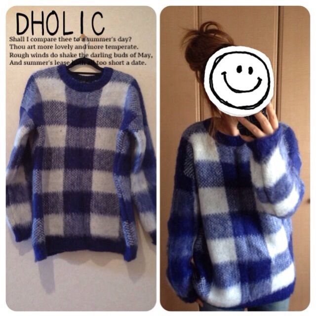 dholic(ディーホリック)のDHOLIC  ギンガムニット レディースのトップス(ニット/セーター)の商品写真