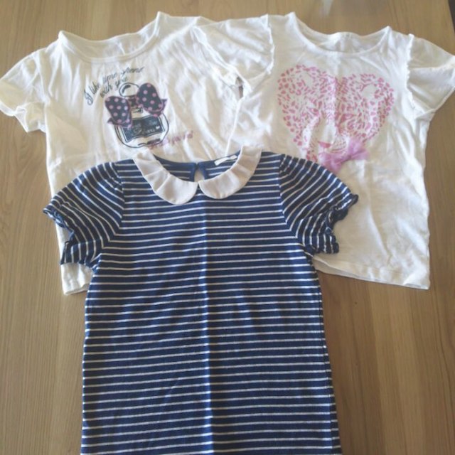 GU(ジーユー)のsize140 半袖Tシャツ3枚セット キッズ/ベビー/マタニティのキッズ服女の子用(90cm~)(その他)の商品写真