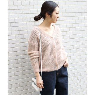 イエナ(IENA)の【2017AW】 キッドモヘヤローゲージ畦カーディガン(カーディガン)