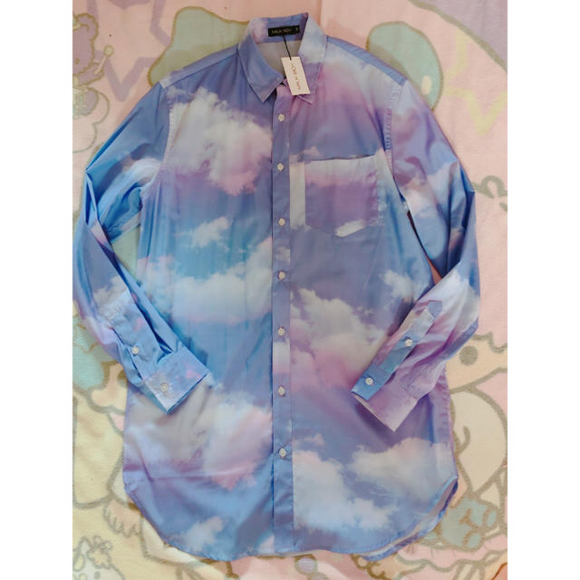 MILKBOY(ミルクボーイ)のMILK BOY cloudy long shirts ドリーム メンズのトップス(シャツ)の商品写真