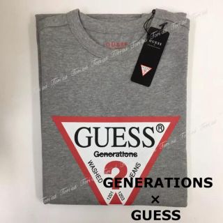 ゲス(GUESS)の【大人気】GUESS × GENERATIONS三角ロゴTシャツS  グレー(Tシャツ/カットソー(半袖/袖なし))