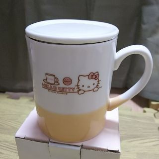 ハローキティ(ハローキティ)のHelloKitty蓋付きマグカップ(グラス/カップ)