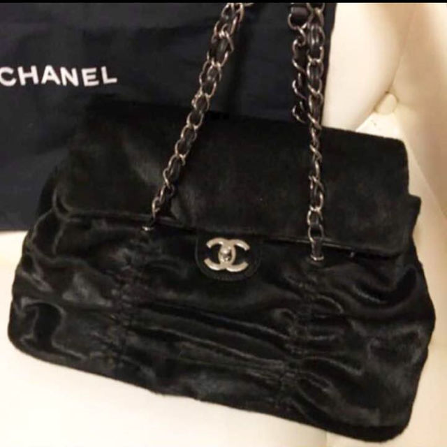 CHANEL 定価40万程 シャネル ハラコ ハンドバッグハンドバッグ