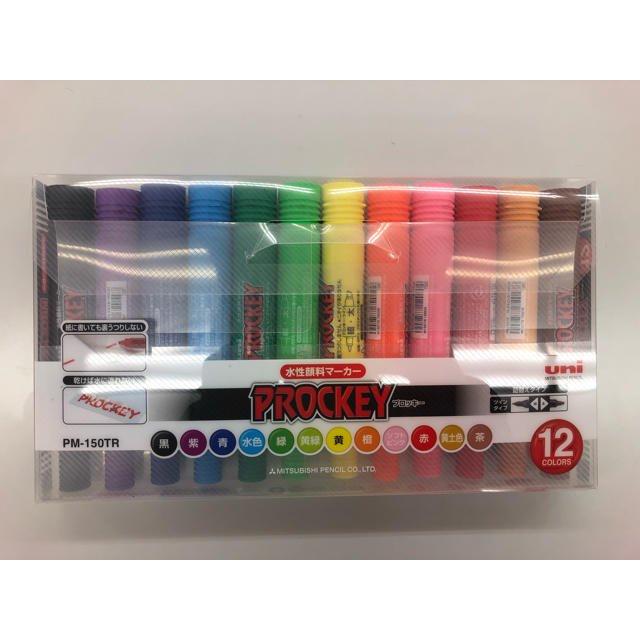 三菱鉛筆 プロッキー マーカー 12色セットの通販 by みみ 三菱 プロッキー12色セット