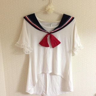 ミンプリュム(min plume)のセーラー服風⭐ Tシャツminplume(Tシャツ(半袖/袖なし))