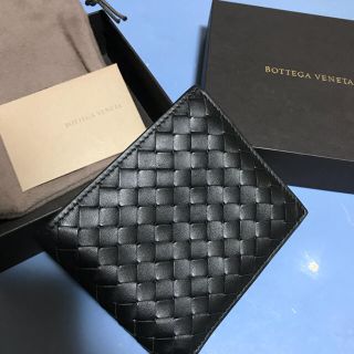 ボッテガヴェネタ(Bottega Veneta)のボッテガヴェネタ BOTTEGA VENETA 二つ折り財布 黒 レザー 本革(折り財布)