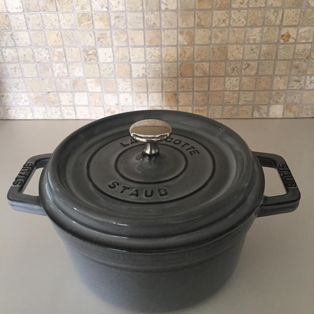 STAUB ストゥーブ 両手鍋20cm グレー 美品