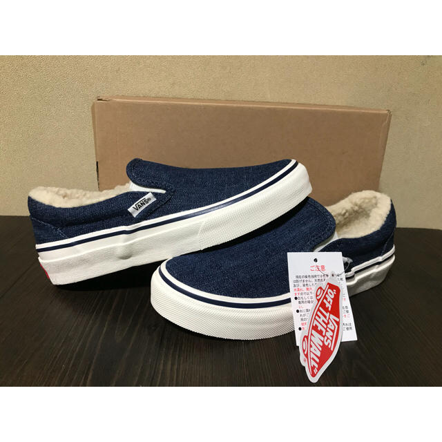 VANS(ヴァンズ)の廃番カラー VANS SLIP ON BLUE DENIM スリッポン 22.0 レディースの靴/シューズ(スニーカー)の商品写真