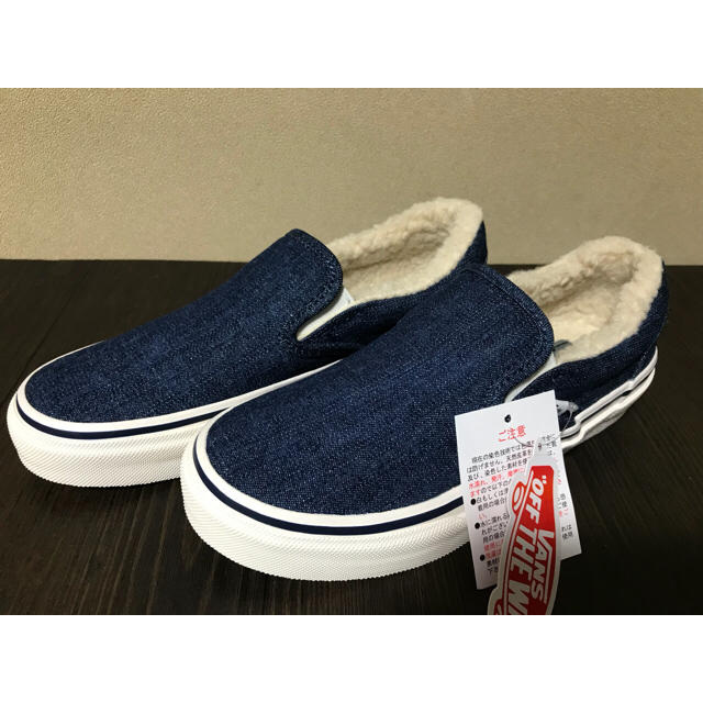 VANS(ヴァンズ)の廃番カラー VANS SLIP ON BLUE DENIM スリッポン 22.0 レディースの靴/シューズ(スニーカー)の商品写真