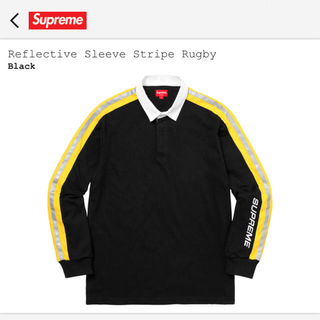 シュプリーム(Supreme)のSupreme Reflective sleeve stripe Rugby！(ポロシャツ)