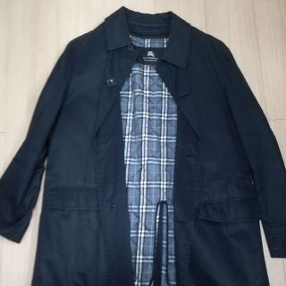 バーバリーブラックレーベル(BURBERRY BLACK LABEL)のBURBERRY BLACK LABEL　ステンカラーコート　ネイビー　M(ステンカラーコート)