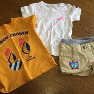 ロデオクラウンズワイドボウル(RODEO CROWNS WIDE BOWL)のロデオTシャツ黄色(Tシャツ(半袖/袖なし))