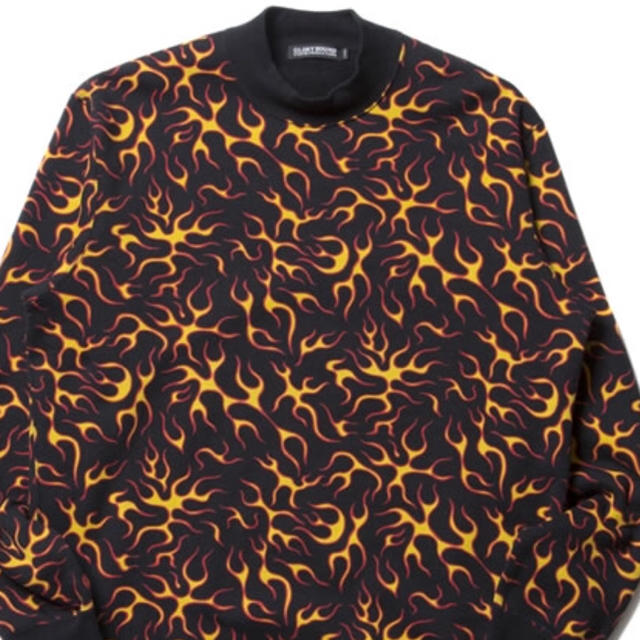 COOTIE(クーティー)のCOOTIE Flames Mockneck Sweatshirt  XL 炎 メンズのトップス(スウェット)の商品写真