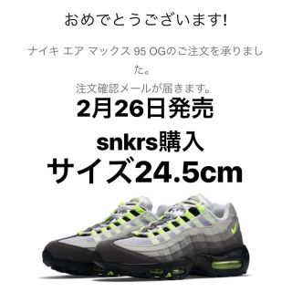 ナイキ(NIKE)の2月26日発売 airmax95 イエローグラデ24.5(スニーカー)