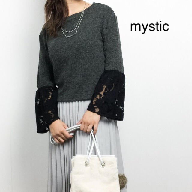 mystic(ミスティック)の新品❁﻿ミスティック 袖フリル レースプルオーバー レディースのトップス(ニット/セーター)の商品写真