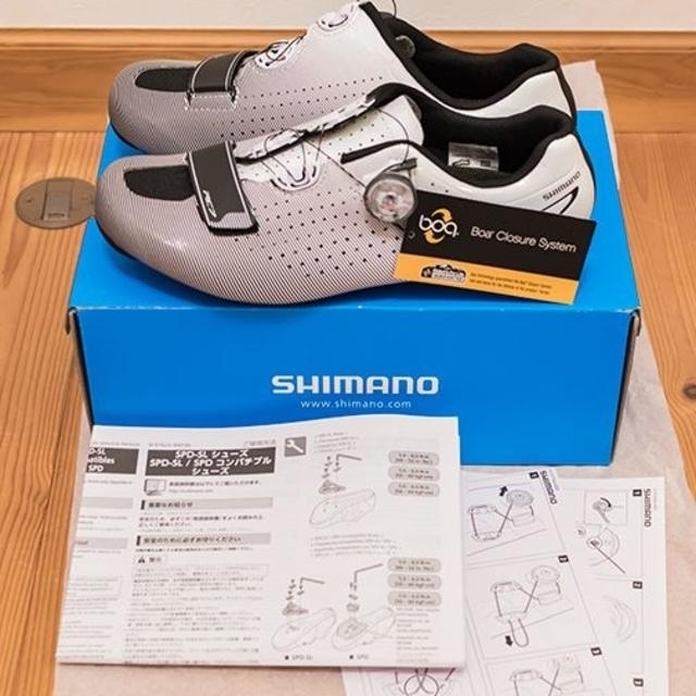 SHIMANO(シマノ)の【１時間だけ使用した】シマノSPD-SL シューズ RC7 サイズ41 スポーツ/アウトドアの自転車(ウエア)の商品写真