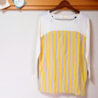 ダブルクローゼット(w closet)のストライプＴシャツ❁(Tシャツ(長袖/七分))