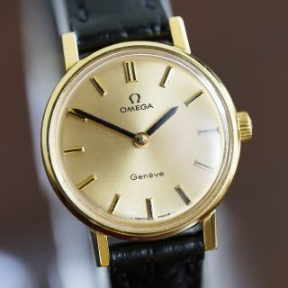 オメガ(OMEGA)の美品 オメガ ジュネーブ ゴールド 手巻き レディース Omega(腕時計)