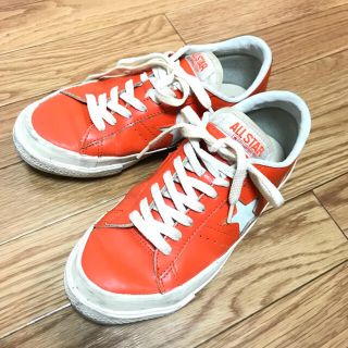 CONVERSE - converse ワンスター レザー オレンジ レアの通販 by