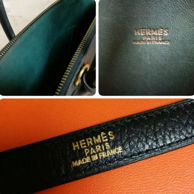 Hermes(エルメス)のレアなバイカラー☆エルメス王道ボリード☆黒37（35）HERMES レディースのバッグ(ハンドバッグ)の商品写真