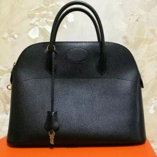 エルメス(Hermes)のレアなバイカラー☆エルメス王道ボリード☆黒37（35）HERMES(ハンドバッグ)