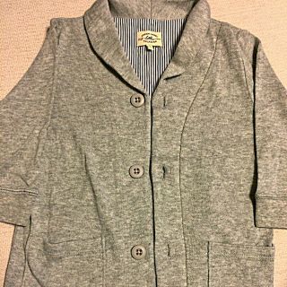 ユナイテッドアローズグリーンレーベルリラクシング(UNITED ARROWS green label relaxing)のused グリーンラベルリラクシング薄手キッズカーディガン 115 グレー(その他)