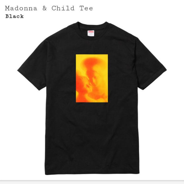 Supreme 2017AW madonna&child tee 黒 白