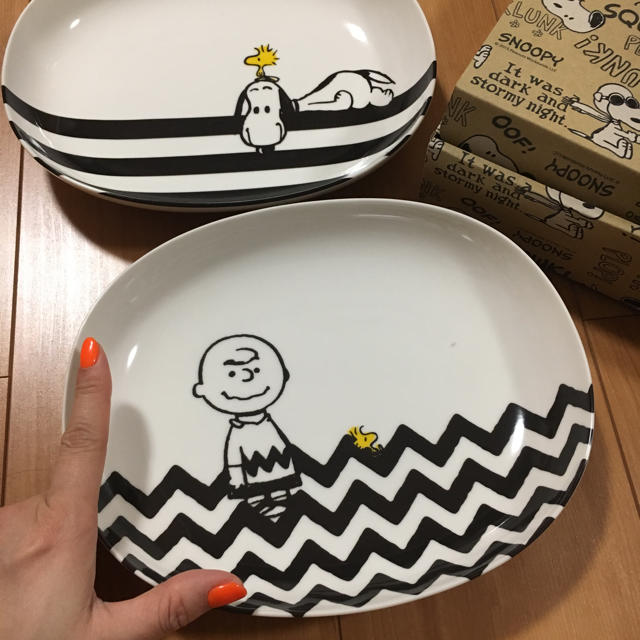 SNOOPY(スヌーピー)のスヌーピー カレー皿 2枚組 インテリア/住まい/日用品のキッチン/食器(食器)の商品写真