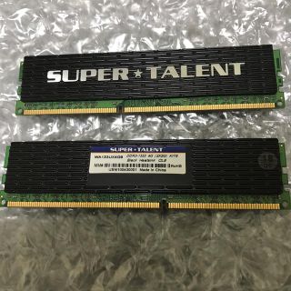 メモリ DDR3-1333 2GB×2 SUPER TALENT ヒートシンク付(PC周辺機器)