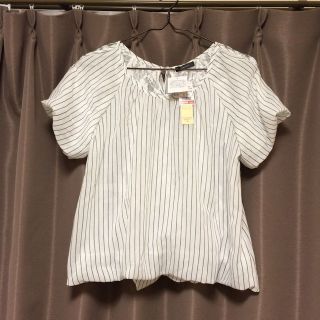 シマムラ(しまむら)の【売り切れました】レディース＊ストライプ＊バルーントップス Ｌ(その他)