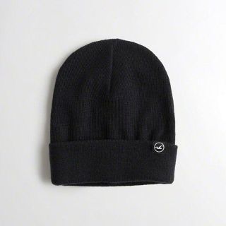 ホリスター(Hollister)の★新品★ホリスター★アクリルリブニットビーニー (Black)(ニット帽/ビーニー)