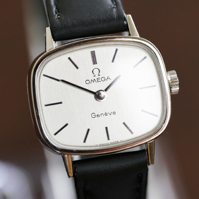 新品?正規品  OMEGA - 美品 オメガ ジュネーブ スクエア シルバー 手巻き レディース Omega 腕時計