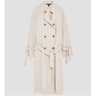 ザラ(ZARA)のZARA ザラ 新品 柔らかロングトレンチコート S(トレンチコート)