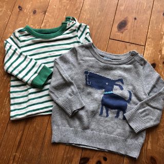 ベビーギャップ(babyGAP)のチョコチョコ様専用 70 babygap ニット2枚組(シャツ/カットソー)