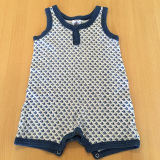 プチバトー(PETIT BATEAU)の【PETIT BATEAU】ノースリーブカバーオール(カバーオール)