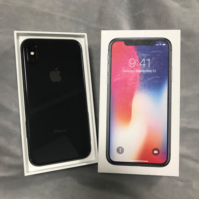 iPhone 10 iPhoneX 256GB スペースグレイSIMフリー　本体