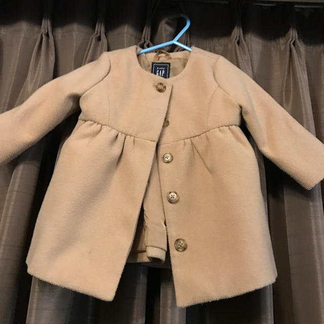 babyGAP(ベビーギャップ)の【中古】gap baby ノーカラーコート キッズ/ベビー/マタニティのベビー服(~85cm)(ジャケット/コート)の商品写真