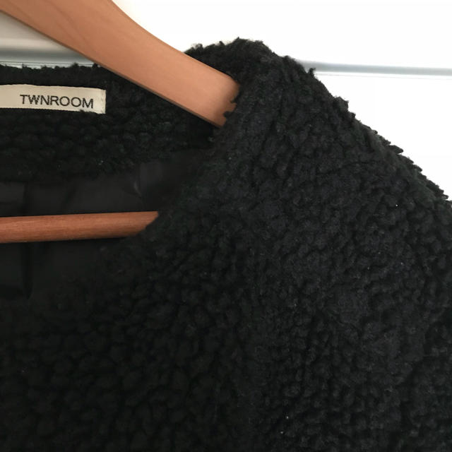 TWNROOM(ツインルーム)の専用です🙂ボアブルゾン 黒 レディースのジャケット/アウター(ブルゾン)の商品写真