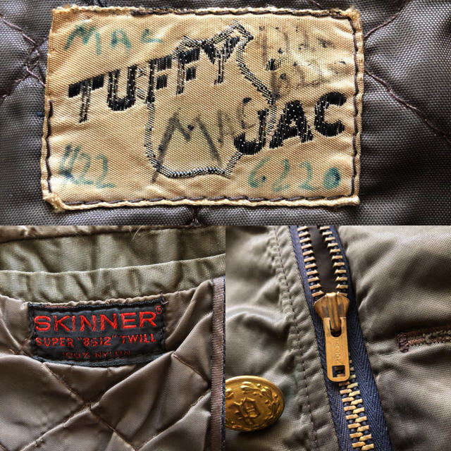 60年代TUFFY JACポリスマンJKT【M】vintageフライトジャケットの 60年代TUFFY JACポリスマンJKT【M】vintageフライトジャケットの