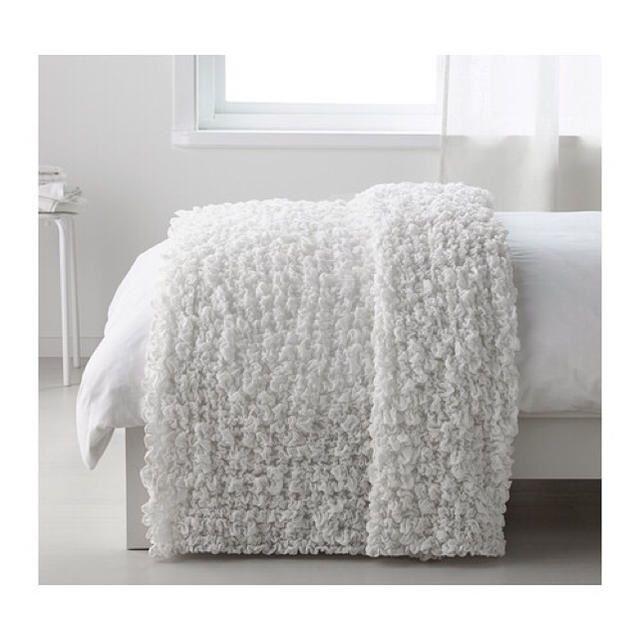 IKEA(イケア)の【IKEA】 OFELIA - 毛布, ホワイト インテリア/住まい/日用品の寝具(毛布)の商品写真