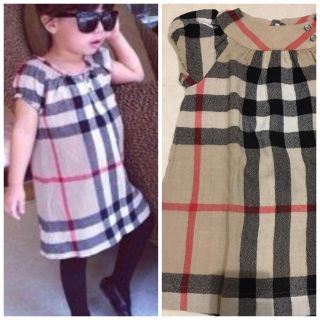 バーバリー(BURBERRY)の1回着用 バーバリー ビッグチェックワンピース 90(ワンピース)