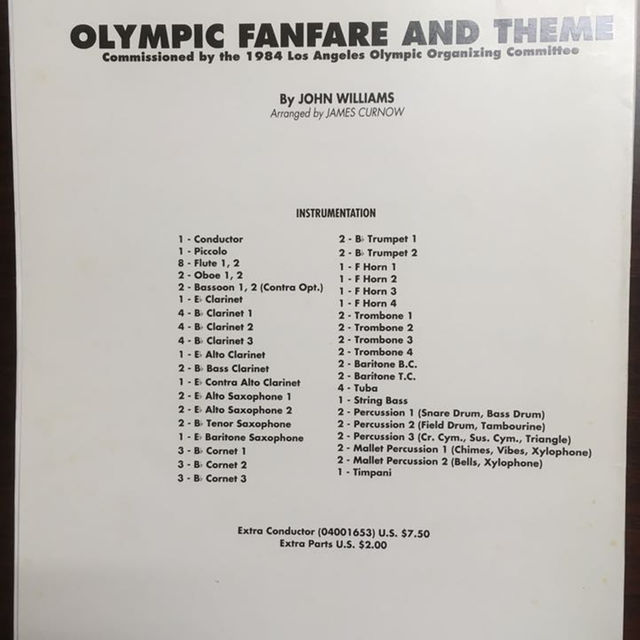 オリンピック・ファンファーレ ブラスバンド用スコアとパート譜セット 楽器のスコア/楽譜(クラシック)の商品写真