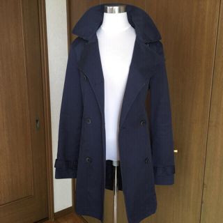 ザラ(ZARA)のベルシュカ ネイビー 定番トレンチ キレイ目 zara mila snidel(トレンチコート)