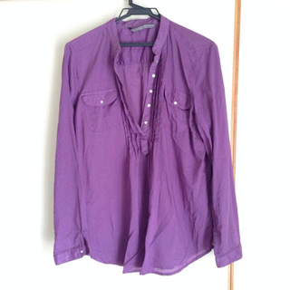 ザラ(ZARA)のzara BASIC 紫のシャツ(シャツ/ブラウス(長袖/七分))