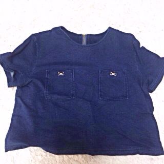 ドットアンドストライプスチャイルドウーマン(Dot&Stripes CHILDWOMAN)のCHILD WOMANデニムカットソー(カットソー(半袖/袖なし))