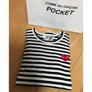 コムデギャルソン(COMME des GARCONS)のコムデギャルソン★PLAYボーダーTシャツM(Tシャツ(長袖/七分))