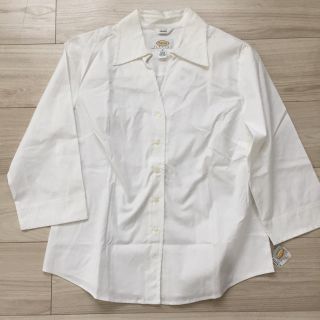 タルボット(TALBOTS)の新品タグ 未使用 未着 タルボット 大きめ 綿95 刺繍お洒落な万能シャツ(シャツ/ブラウス(長袖/七分))