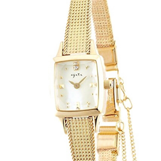 agete(アガット)のageteダイヤ付き時計♡ レディースのファッション小物(腕時計)の商品写真